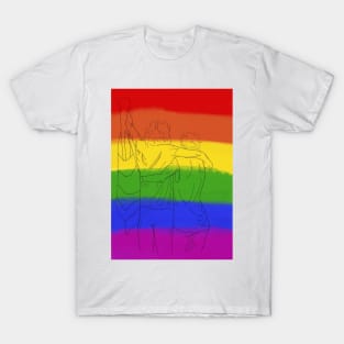 Larry with flag sketch T-Shirt